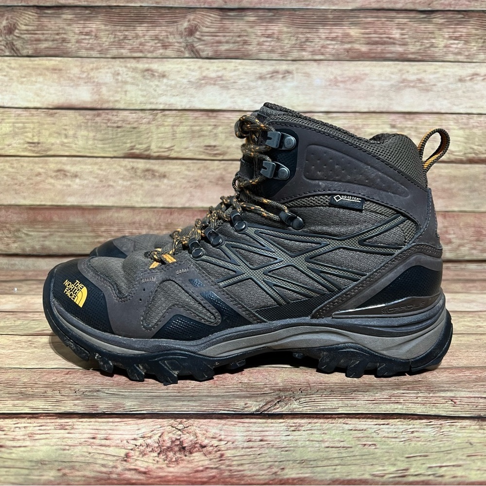 The North Face Men's Brown and Black Hiking Boots